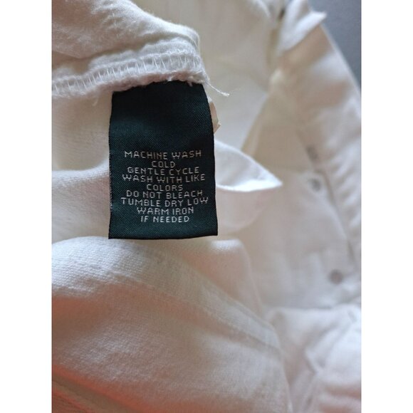 Lauren Ralph Lauren Womens Jeans Size 8 White Straight Leg Preppy Classiccore - Picture 5 of 10